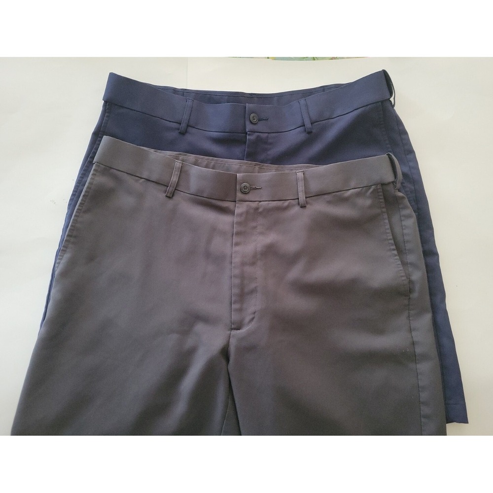 Lot‎ of 2 Grand Slam Golf Chino Shorts Mens Size 36 Blue Gray Flat Front Casual